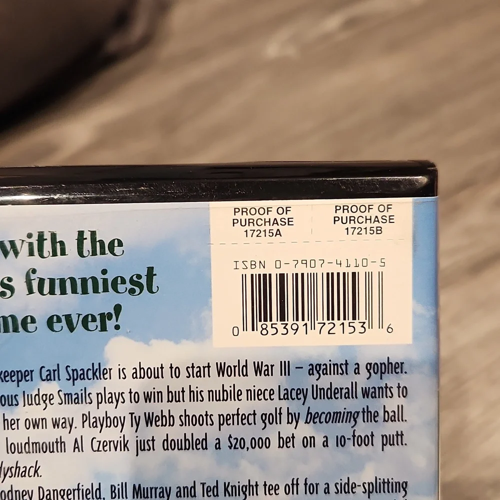 EUC Caddyshack special edition 19th Anniversary VHS w/original case